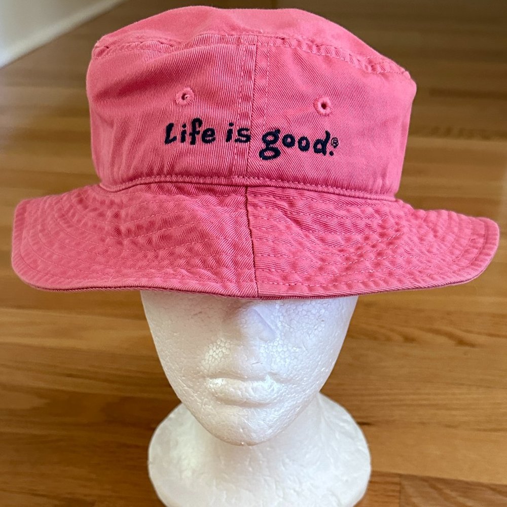 Life is Good Pink Bucket Hat Size 4-7T